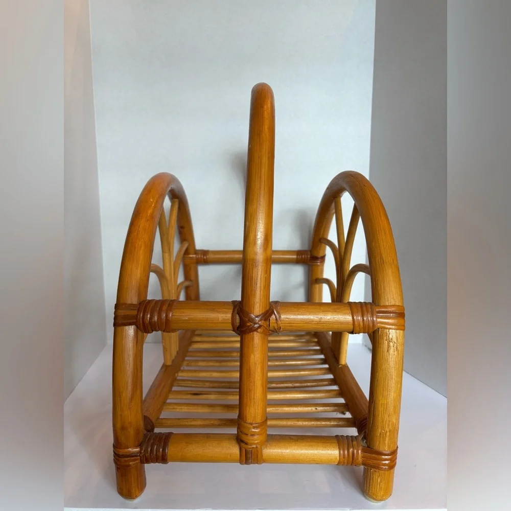 MCM Rattan Magazine/Book Rack - Picture 3 of 7